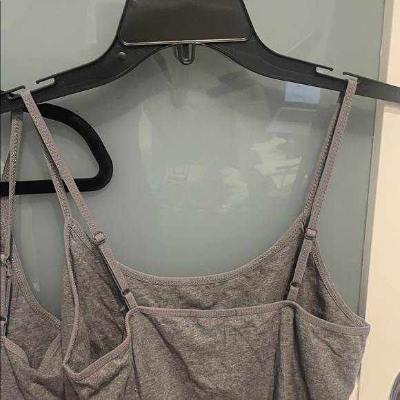 2 Pack Active Basic Charcoal Women's Camisole Top, Shelf Bra, L, EUC - Picture 9 of 14